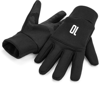 Feldspielerhandschuhe in schwarz inkl. Spielernummer oder Initialen 